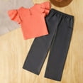 thumbnail image 4 of Summer Clothes Ruffles Casual T-Shirt Tops + Pants Pants 2 Piece Outfits Girls Size 9-10 Years Girls Clothes, 4 of 9