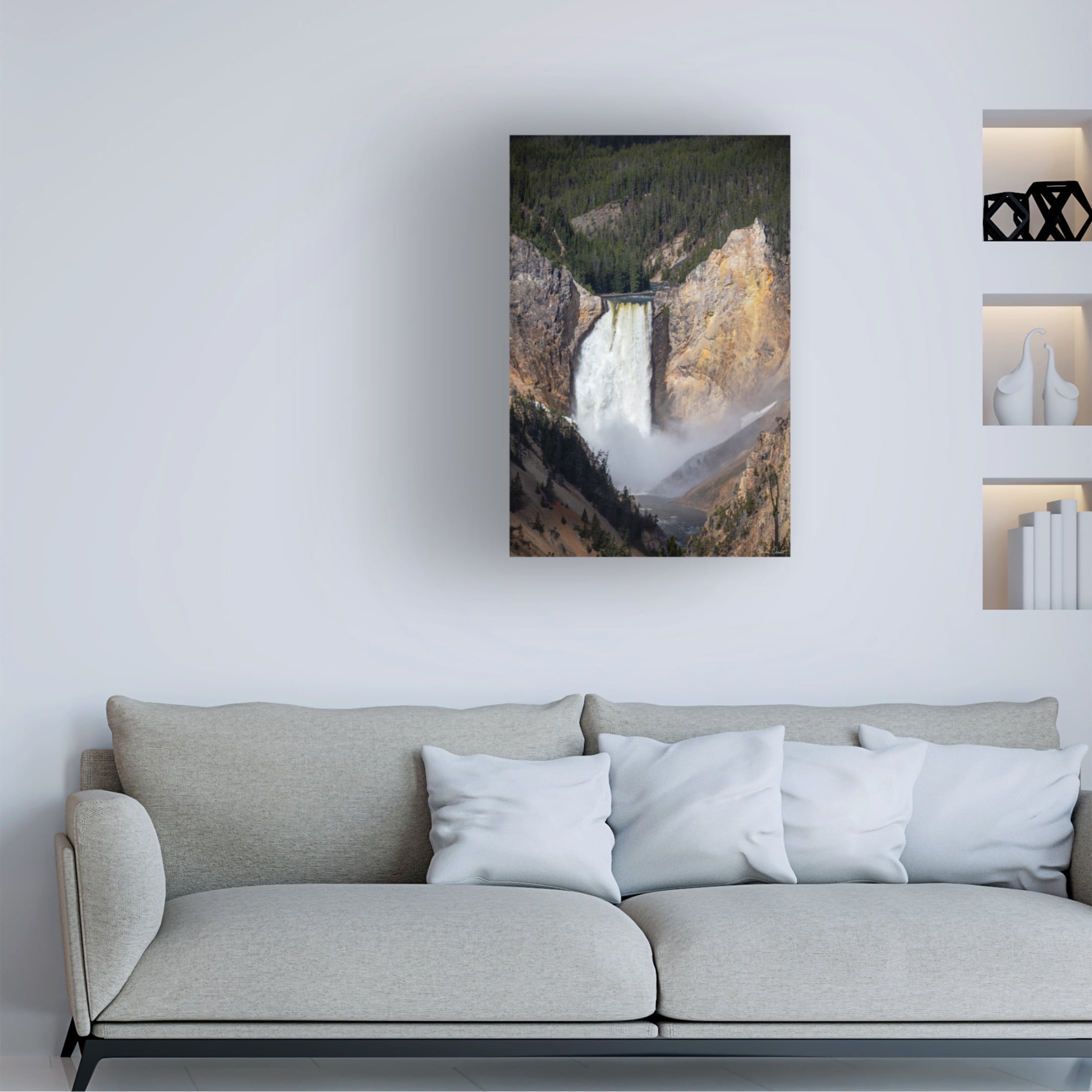 Trademark Fine Art David Drost  Rapid Waterfall IV Canvas Wall Art