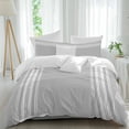 thumbnail image 2 of Grey Striped Bedding 3 Piece Duvet Cover Set Twin Size, Luxurious White Stripes Modern Abstract Art Soft Microfiber Comforter Cover with Zipper Closure & Pillowcases, FadeResistant Quilt Cover, 2 of 9