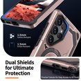 thumbnail image 6 of Dteck Magnetic Case for Samsung Galaxy S25 Ultra,Shockproof TPU+PC Ring Holder Case Compatible with Mag Safe Military Drop Protection Kickstand Back Cover,Rosegold, 6 of 7