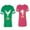 Men Green / Women Pink, variant on King Queen Eagle Sunny Matching Couple Cotton Jerseys (Men Green / Women Black) (Men S / Women S)