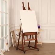 VISWIN Double Mast Extra Large H-Frame Easel,Hold Canvas up to 83-Walnut