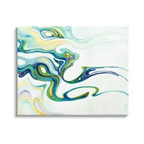 Stupell Industries Wavy Modern Green Forms Graphic Art Gallery Wrapped Canvas Print Wall Art, Design by Dina D'Argo