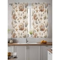 thumbnail image 2 of Seashell Coastal Curtains 54 Inch Length, Sheer Curtains for Bedroom Living Room Window Summer Beach Ocean Starfish Burlap Rod Pocket Voile Drapes Kitchen Curtains Small Half Window 42"x54" 2 Panels, 2 of 6
