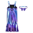 thumbnail image 4 of Miaeowve Toddler Baby Girls Retro 70s Outfit Disco Flared Jumpsuit Sleeveless Sparkly Bodysuit Blue 4T, 4 of 7