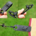 thumbnail image 4 of 5 piezas de clip reutilizable impermeable de tela de nylon hebilla de tienda, clip de tiburón de toldo de tienda, multifuncional y práctico para camping al aire libre, clip de cuerda de viento Acce Feliz Sencillez, 4 of 5