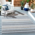 thumbnail image 3 of SAFAVIEH Cabana Fedelma Striped Indoor/Outdoor Area Rug, Grey/Blue, 10' x 14', 3 of 14