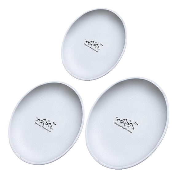 Pure Titanium Camping Plate Lightweight Titanium Dish Plate Cookware, Outdoor Backpacking/Hiking Cookware for Picnic Salad