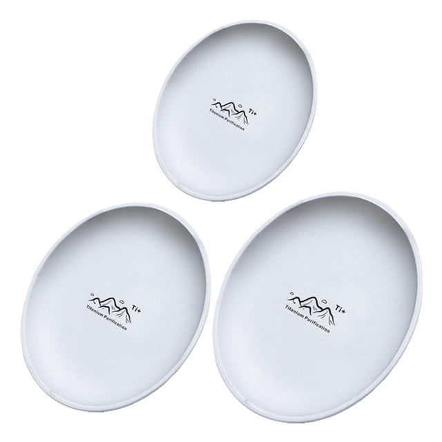 Pure Titanium Camping Plate Ultralight Titanium Dish, Outdoor Backpacking/Hiking Cookware for Picnic/Salad
