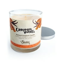 Cinnamon Vanilla Scented Natural Soy Candle, 9 Oz., Essential Fragrance Oils, 100% Soy, Phthalate & Paraben Free, Clean Burning,