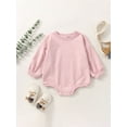 thumbnail image 2 of Bagilaanoe Newborn Baby Girl Boy Rompers Long Sleeve Bodysuits 3M 6M 12M 18M Infant Casual One Piece Short Jumpsuit, 2 of 8