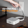 thumbnail image 2 of Regleta de alimentación con protector contra sobretensiones TESSAN de 5 pies con 8 tomas de corriente alterna y 3 USB, 2 of 7