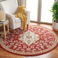 thumbnail image 3 of SAFAVIEH Blossom Layla Floral Area Rug, Red/Ivory, 6' x 6' Round, 3 of 11
