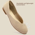 thumbnail image 5 of Rexoro Women's Flats Shoes Round Toe Breathable Knit Shoes Comfortable Slip on Casual Ballet Flats, 5 of 7