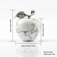 thumbnail image 5 of 30mm Howlite Stone Carved Apple Statue Desk Decor Collectible Figurine, 5 of 5