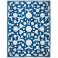 thumbnail image 2 of SAFAVIEH Micro-Loop Carl Floral Overdyed Wool Area Rug, Navy/Grey, 8' x 10', 2 of 9