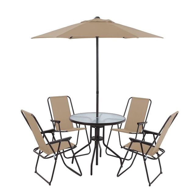 Desayunador Mainstays Redondo Beige 6 Piezas