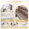 thumbnail image 7 of 2 Seater Modular Sofa Couch, Soft Chenille Cloud Chaise Lounge Sofa with Pillows, Comfy Lounge Chair Indoor, Oversized Reclining Sofa, Fluffy Couch, Beige, 7 of 7