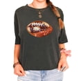 thumbnail image 6 of Glitter Football Graphic Shirt for Women and Teens Fall Football Season Oversized Tee Pepper Shirt Adult Large, 6 of 7