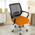 thumbnail image 2 of Criss Cross Chair Cover, Soft Elastic Stretch Computer Chair Seat Slipcovers Super Fit Anti-dust Desk Seat Cover Spandex Removable Washable Kitchen Chair Protective Cover, Orange, 2 of 9