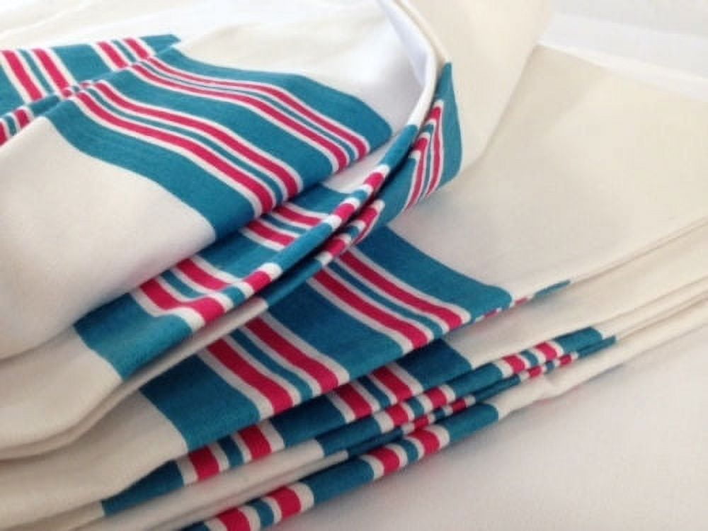 PERSONAL TOUCH HEALTH CARE APPAREL Cotton Blue and Pink Striped Receiving Blankets (6 Count)