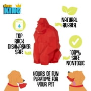 Chew King By Mammoth Happy Gorilla Durable All-Natural Rubber Dog Toy, Red, Large