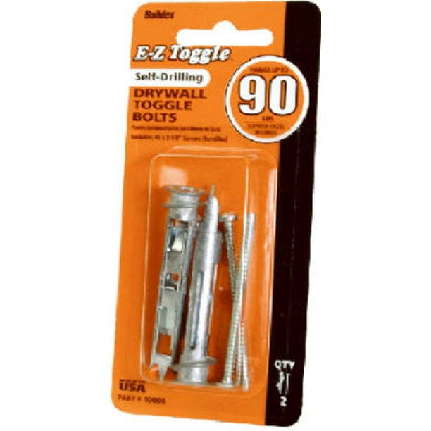 Drywall Toggle Bolts, Selfdrilling, 21/8", 2 PK., ITW, 10006