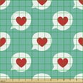 thumbnail image 2 of Love Fabric by the Yard, Romantic Illustration of Repetitive Hearts Shape in Speech Bubbles Fashion Art, Decorative Upholstery Fabric for Sofas and Home Accents, Multicolor by Ambesonne, 2 of 5