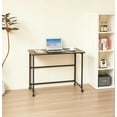 thumbnail image 3 of Funnil 39.37'' Folding Standing Desk with Rolling Wheels for Small Space, Compact Portable Table Writing Computer Desk in Study, Home Office Foldable Office Desk for Bedroom and Living Room, 3 of 8