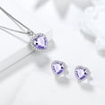 thumbnail image 5 of June Birthstone Women Jewelry Sets 925 Sterling Silver Pendant Necklace Earrings Jewelry Set Heart Alexandrite Birthday Christmas Mother's Day Gift Idea for Her, 5 of 9