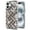 Herringbone Black, variant on For Apple iPhone 16 (6.1") Sparkly 3D Design Diamond Shockproof Protective Bling Rhinestone Hybrid Skin PC + TPU Cover ,Xpm Phone Case [ Heart Black ]