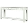 thumbnail image 2 of Console Table for Entryway Hallway Easy Assembly 64" Long Sofa Table with Drawers and Bottom Shelf, 2 of 8