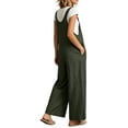 thumbnail image 6 of ClodeEU Women's Sleeveless Wide Leg Jumpsuit with Pockets,Casual Baggy Overalls Jumpsuit Army Green,Women's Plus L, 6 of 8