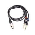 thumbnail image 4 of XLR Female to Dual 1/4 inch Y Splitter Cable,Female XLR to Double 6.35mm Mono TS Plug Mic Audio Converter Adapter Cord, 4 of 11