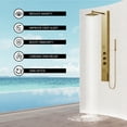 thumbnail image 3 of VIGO Rector 55 in. H x 6 in. W 2-Jet Shower Panel System with Square Head and Hand Shower Wand in Matte Brushed Gold, 3 of 12