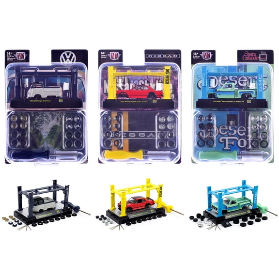 Model Kit 3 piece Car Set Release 82 Limited Edition to 8000 pieces 1/64 Diecast Model Cars by M2 Machines