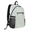 thumbnail image 2 of JIALIOU 14" Laptop Backpack Waterproof Airline Approved Stylish Casual Daypack for Travel Business College Work, Yellow Blue Stripe, 2 of 8