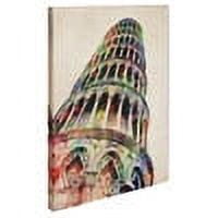 Trademark Art 'Leaning Tower Pisa' Canvas Art by Michael Tompsett