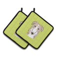 thumbnail image 1 of Tablero de ajedrez Borzoi Caroline's Treasures verde lima Par de soportes para macetas BB1290PTHD 7.5HX7.5W Multicolor, 1 of 1