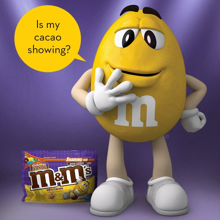 M&M's Chocolate Candies, Dark Chocolate, Peanut, Sharing Size 9.4 Oz, Chocolate Candy