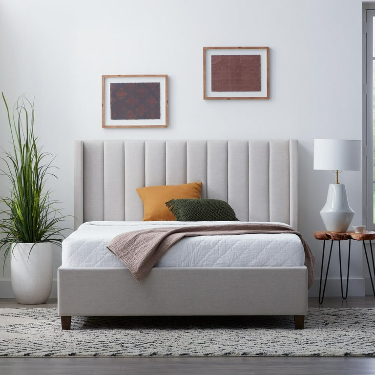 Rest Haven Odessa Tufted Upholstered Wingback Platform Bed Full