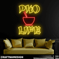 thumbnail image 2 of Craftnamesign Pho Life Neon Sign, Vietnamese Food Wall Decor, Restaurant Wall Art, 2 of 4