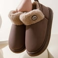 thumbnail image 4 of Fengactive Womens Winter Warm Plush Fleece Lined Ankle Slippers Indoor Outdoor Non Slip Thick Sole Home Boots, 4 of 6