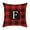 F, variant on PEIBang Christmas Pillowcase,Red and Black Buffalo Plaid Throw Pillow Covers,Farmhouse Decorative Throw Pillow Case Initial Cushion Cover Pillowcase for Sofa Couch Bed