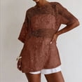 thumbnail image 5 of SSZMDLB Women Sequins T-Shirt Short Sleeve Round Neck Casual Basic Tee Holiday Party Tops Summer Fashion Outfits Workout Clothes, Red S, 5 of 7