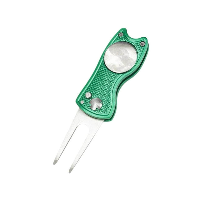 Xingzhi Golf Pitch Divot Repair Switchblade Ball Marker Groove Cleaner Green