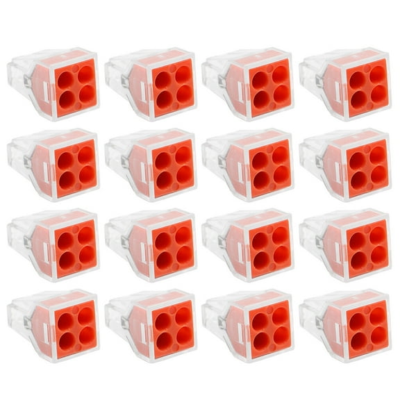 IFANLANDOR 30Pcs Male And Female Wire Connectors Red Plastic Copper Abs For Electrical Wiring