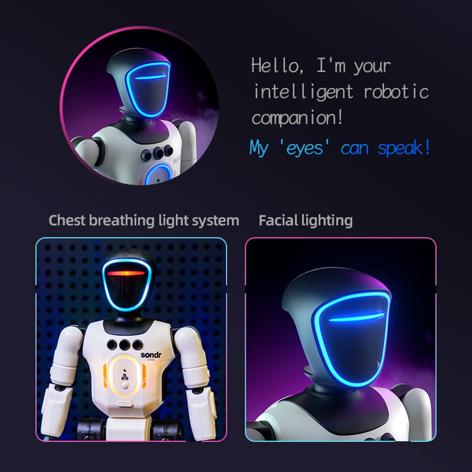 Smart Bionic Robot Toy for Kids, Gesture Sensing & Remote Control RC Robot, STEM Programmable Interactive Robot, Educational Toy for Boys Girls