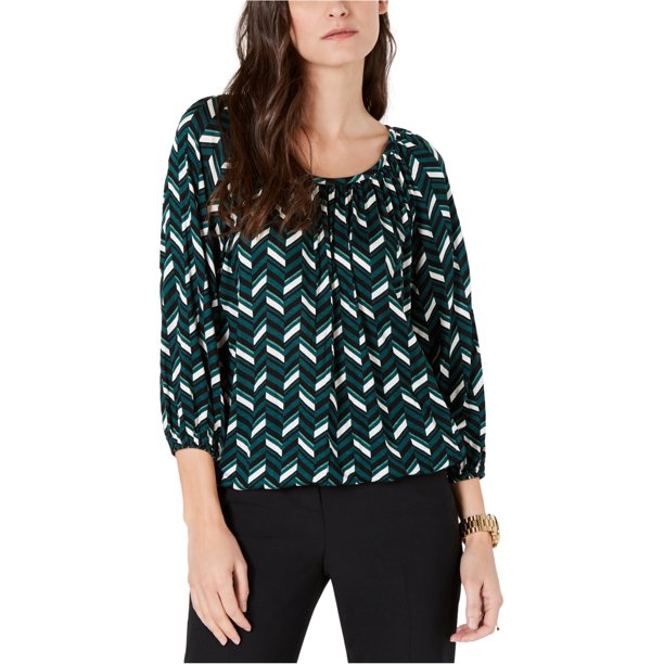 Blusa Chevron Michael Kors para Mujer Verde PXS Pull-over