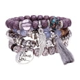 thumbnail image 1 of lionlar Bohemian Stackable Bead Bracelet Adjustable Bracelet Stretch Bracelet for Dating D, 1 of 9